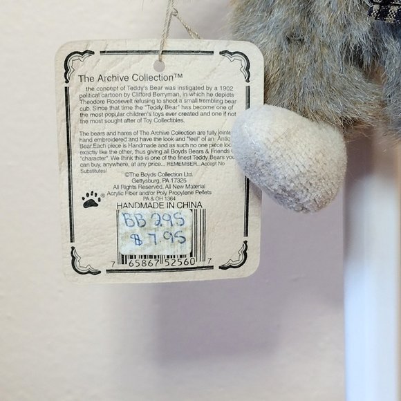 Boyds Bear Chedda Mouse 7" Plush with Tag - Picture 3 of 7